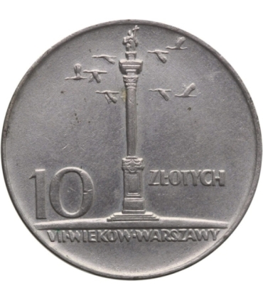 10 złotych Mała kolumna, 1966, stan 1-/2+