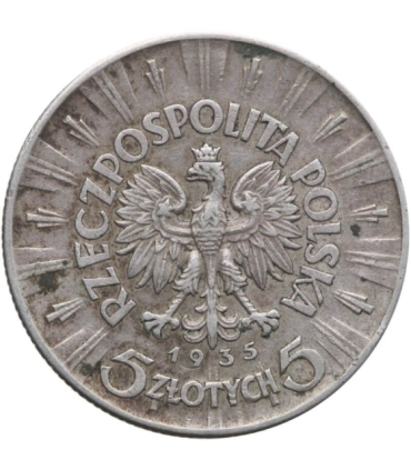 5 złotych Piłsudski 1935, stan 3