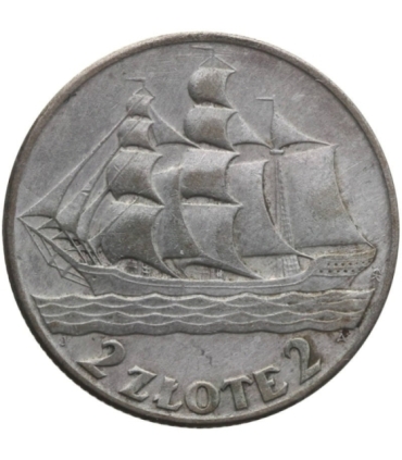 2 zł Żaglowiec 1936, stan 2-