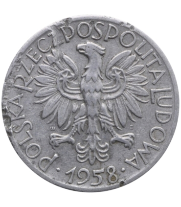 5 zł rybak, 1958, st. 3/3-