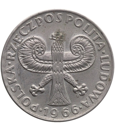 10 złotych Mała kolumna, 1966, stan 2+