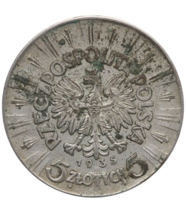5 złotych Piłsudski 1935, stan 3