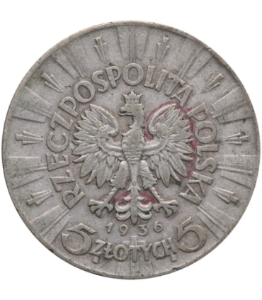 5 złotych Józef Piłsudski 1935, stan 3