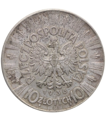 10 zł Józef Piłsudski 1936, stan 3