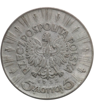 5 złotych Piłsudski 1935, stan 3