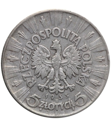 5 złotych Piłsudski 1935, stan 3