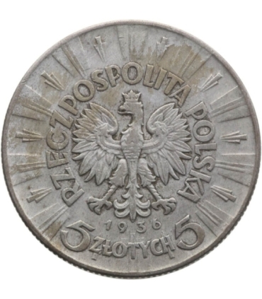 5 złotych Piłsudski 1936, stan 3