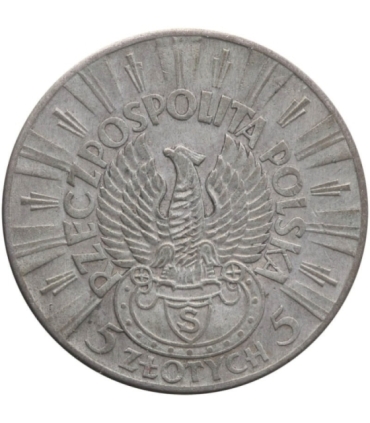 5 złotych Piłsudski Orzeł Strzelecki 1934, stan 2-