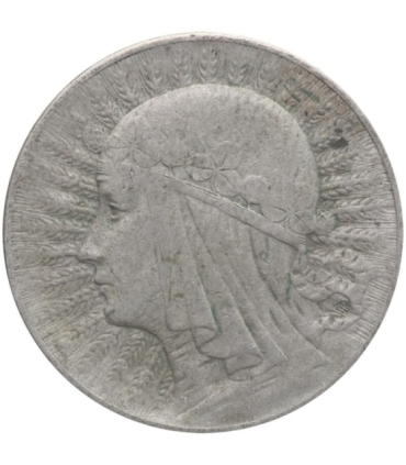 5 złotych głowa kobiety 1933, stan 3