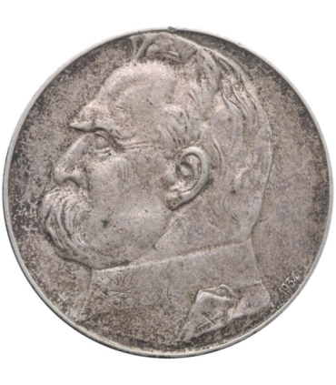 10 złotych Piłsudski 1934, stan 2-/3+, Strzelecki
