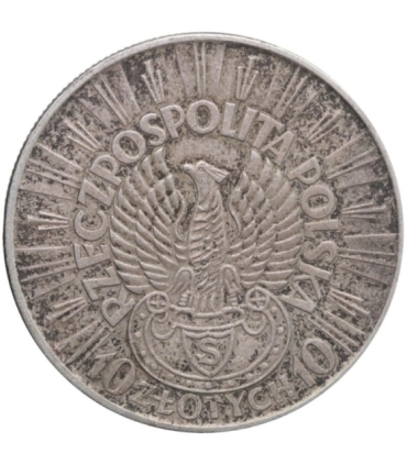 10 złotych Piłsudski 1934, stan 2-/3+, Strzelecki