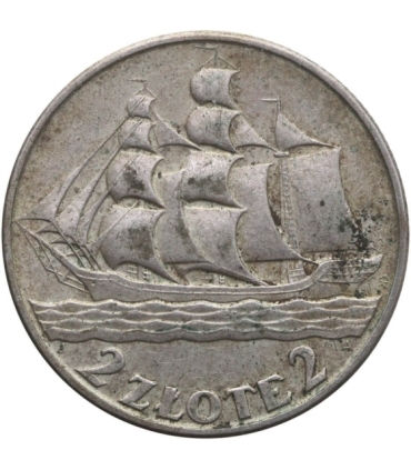 2 zł Żaglowiec 1936, stan 2-