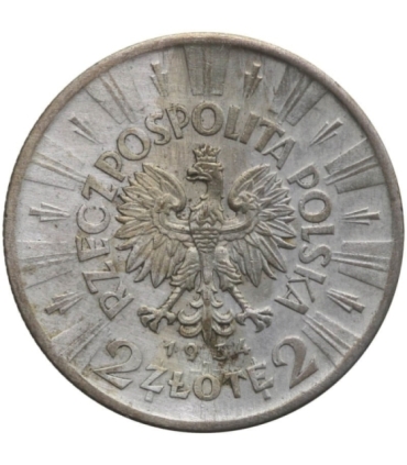 2 złote, Józef Piłsudski, 1934 stan 3+