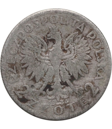 2 złote głowa kobiety 1934, stan 4-