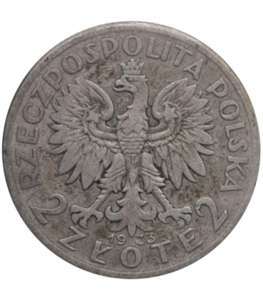 2 złote głowa kobiety 1932, stan 3+