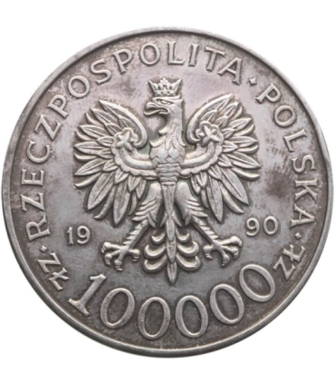 100000zł Solidarność 1990 TYP A, stan 2