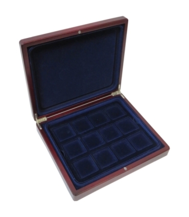 Kaseta drewniana na 12 monet, używana, stan bardzo dobry