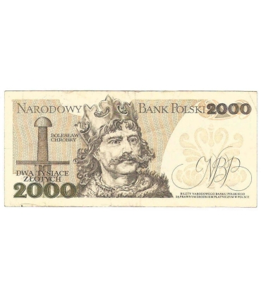 2000 zł Mieszko i Chrobry, 1977, seria D, stan 3-