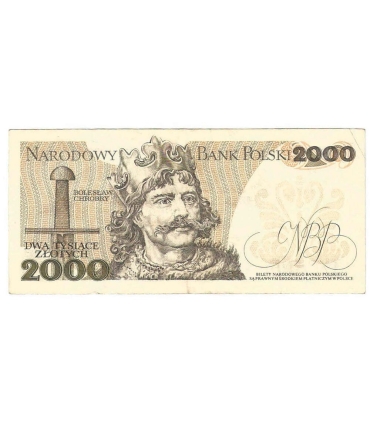 2000 zł Mieszko i Chrobry, 1977, seria E, stan 3-