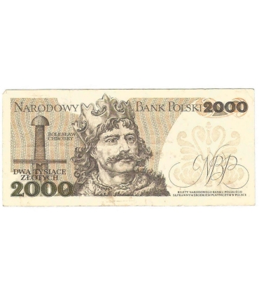 2000 zł Mieszko i Chrobry, 1977, seria D, stan 3-