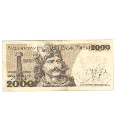 2000 zł Mieszko i Chrobry, 1977, seria D, stan 3-