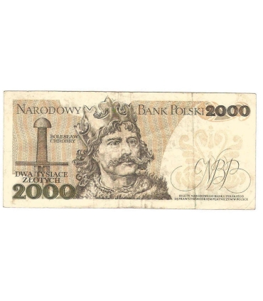 2000 zł Mieszko i Chrobry, 1977, seria F, stan 3/3-