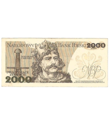 2000 zł Mieszko i Chrobry, 1977, seria D, stan 3-