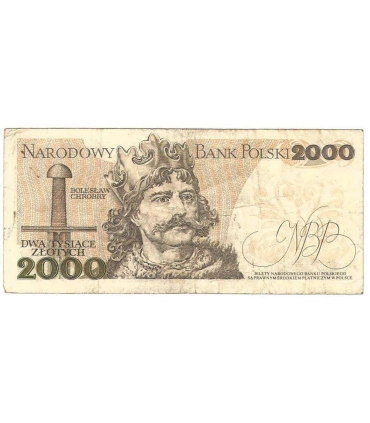 2000 zł Mieszko i Chrobry, 1977, seria A, stan 3-