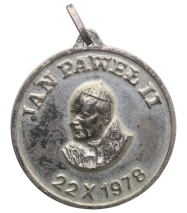 Medalik Jan Paweł 2, srebro Ag925, 9,3g