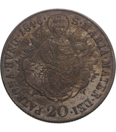 Węgry 20 krajcarów, 1846, Srebro 0.583