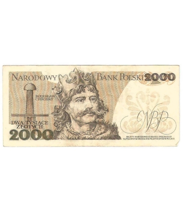 2000 zł Mieszko i Chrobry, 1977, seria F, stan 3-/3