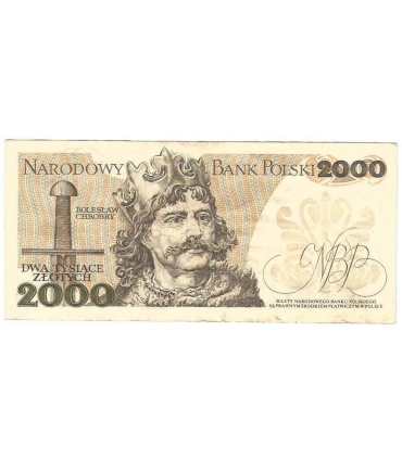 2000 zł Mieszko i Chrobry, 1977, seria E, stan 3/3-