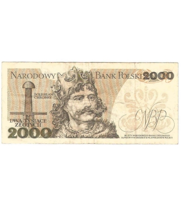 2000 zł Mieszko i Chrobry, 1977, seria E, stan 3-