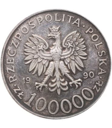 100000zł Solidarność 1990 TYP A, stan 2