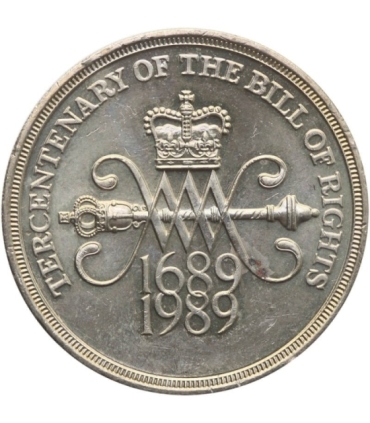 Wielka Brytania 2 funty, 1989 300. rocznica przyjęcia angielskiej Deklaracji Praw