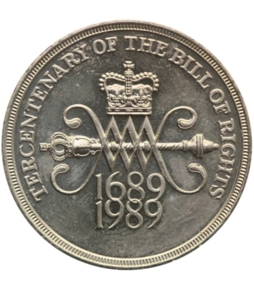 Wielka Brytania 2 funty, 1989 300. rocznica przyjęcia angielskiej Deklaracji Praw