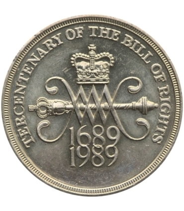 Wielka Brytania 2 funty, 1989 300. rocznica przyjęcia angielskiej Deklaracji Praw