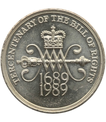 Wielka Brytania 2 funty, 1989 300. rocznica przyjęcia angielskiej Deklaracji Praw