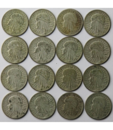 LOT 16 x 2 złote głowa kobiety 1932-1934