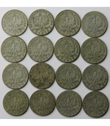 LOT 16 x 2 złote głowa kobiety 1932-1934