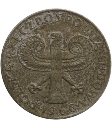 10 złotych Mała kolumna, 1966, stan 3, nalot