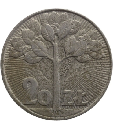 20 złotych kwitnące drzewo 1973 próba, st. 2 nalot