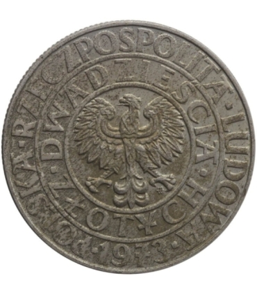 20 złotych kwitnące drzewo 1973 próba, st. 2 nalot