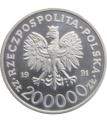 200000 zł, 200 rocznica Konstytucji 3 Maja, srebro, 1991