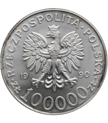 100000zł Solidarność 1990 TYP A, stan 2