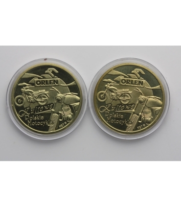 Zestaw 2 medali PKN Orlen, motocykle, gazela + junak