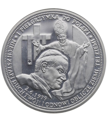 Medal, Jan Paweł II 1 pielgrzymka do Polski, srebro certyfikat
