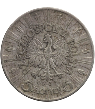 5 złotych Piłsudski 1935, stan 3