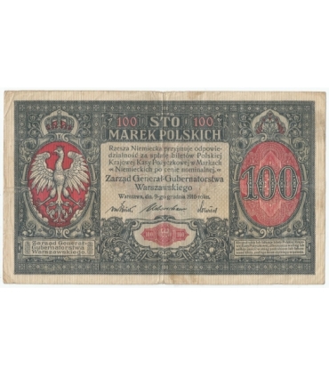 100 marek polskich 1916, Generał, st. 3-