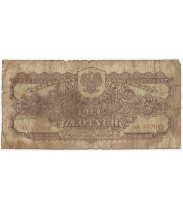 5 złotych 1944, w klauzuli OBOWIĄZKOWE, seria aA , st. 5-